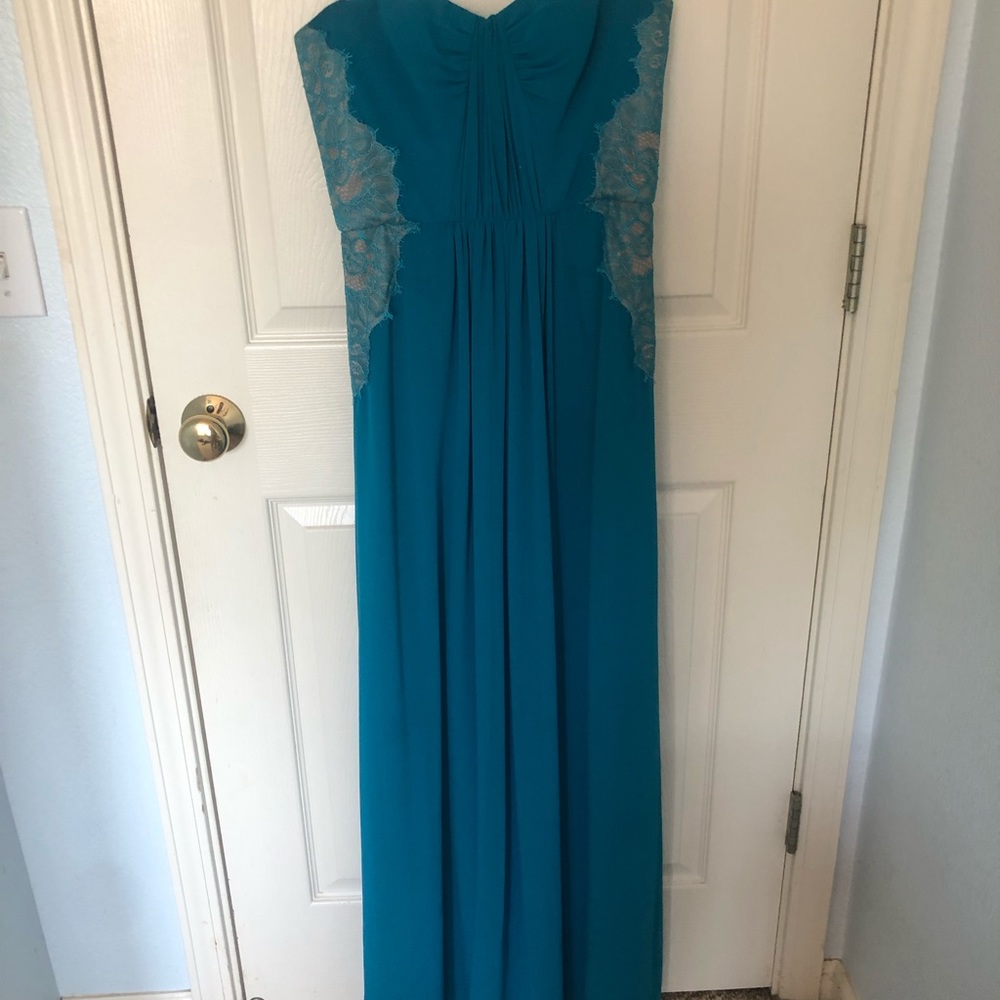 BCBG MaxAzria strapless gown